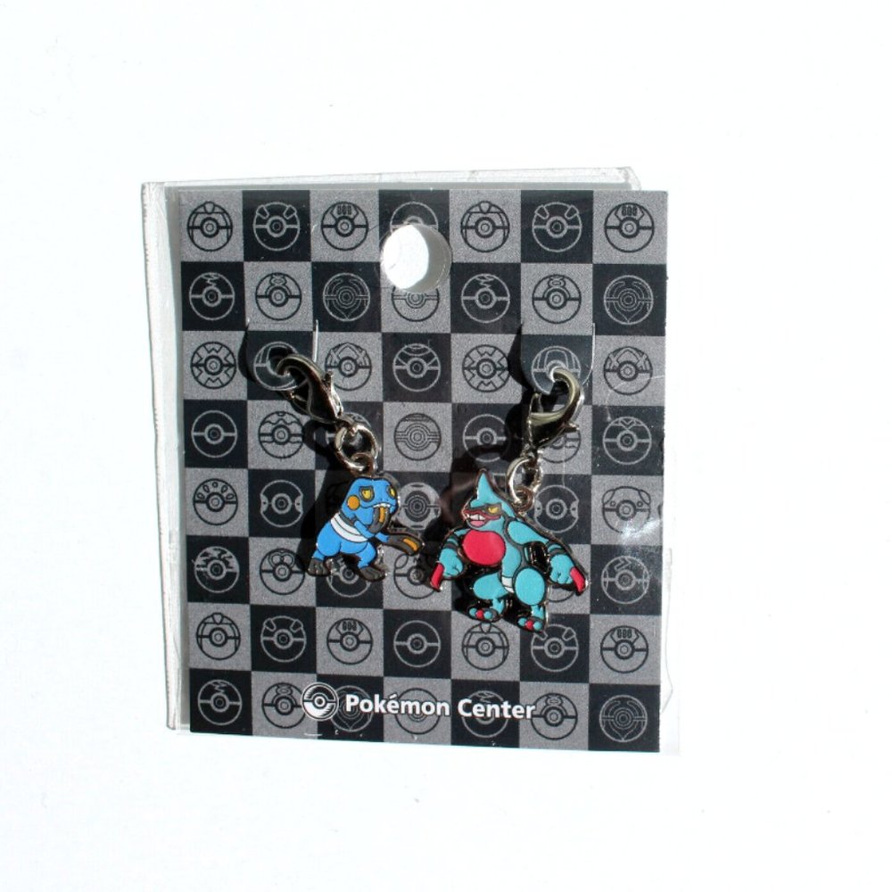 Pokemon Center Original Tokyo 2-Pc Metal Charm Croagunk #453 Toxicroak #454